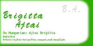 brigitta ajtai business card